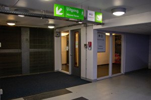 Hotel entrance - parking garage